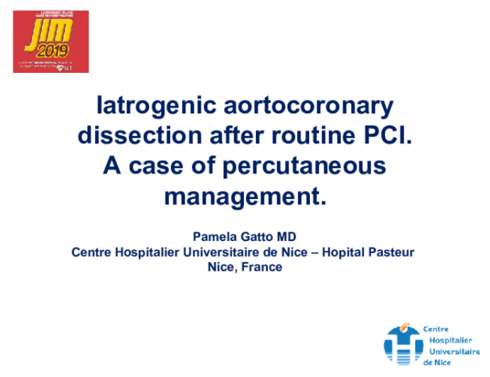 Iatrogenic aortocoronary dissection after routine PCI