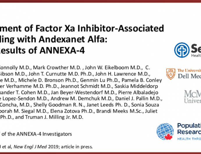 Treatment of Factor Xa Inhibitor-Associated Bleeding with Andexanet Alfa: Full Results of ANNEXA-4