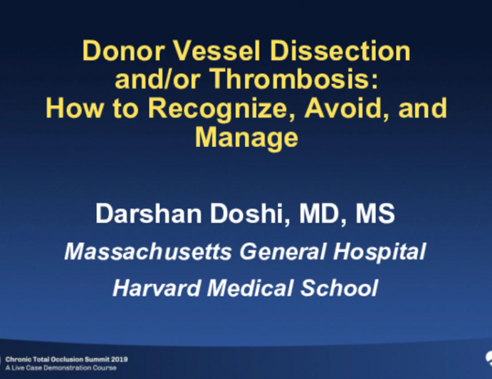 Donor Vessel Dissection/Thrombosis and Management