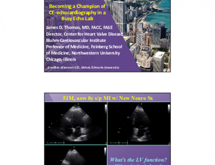 Becoming a Champion of CE-echocardiography in a Busy Echo Lab