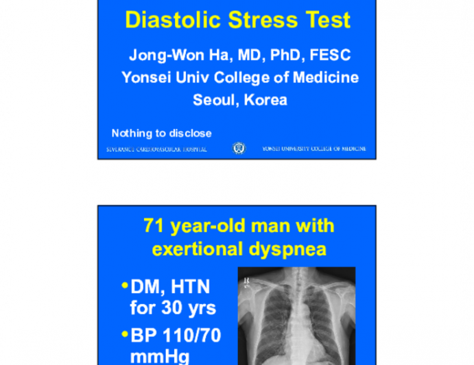 Diastolic Stress Test