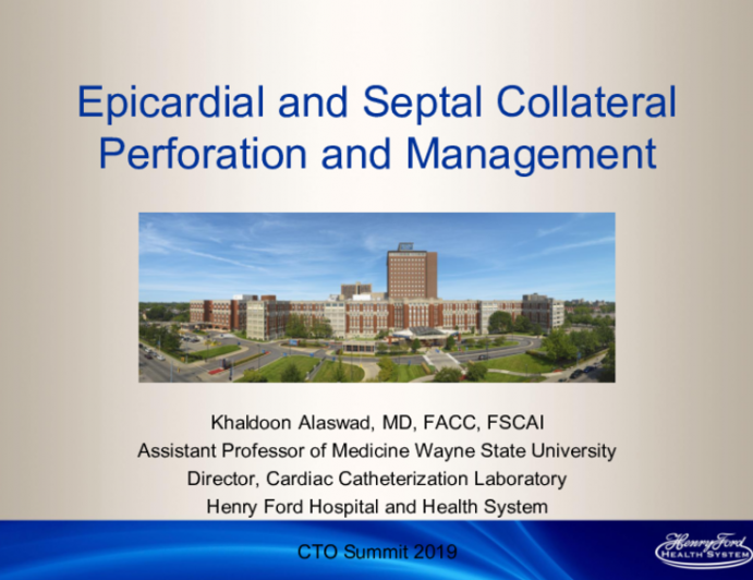 Epicardial and Septal Collateral Perforation and Management