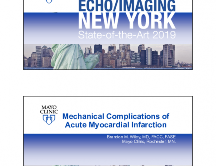 Mechanical Complications of Acute Myocardial Infarction