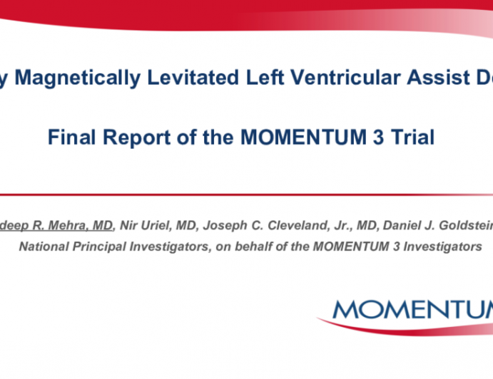 A Fully Magnetically Levitated Left Ventricular Assist Device: Final Report of the MOMENTUM 3 Trial