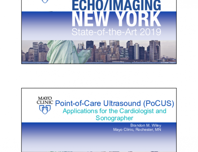 Point-of-Care Ultrasound (PoCUS) - Applications for the Cardiologist and Sonographer
