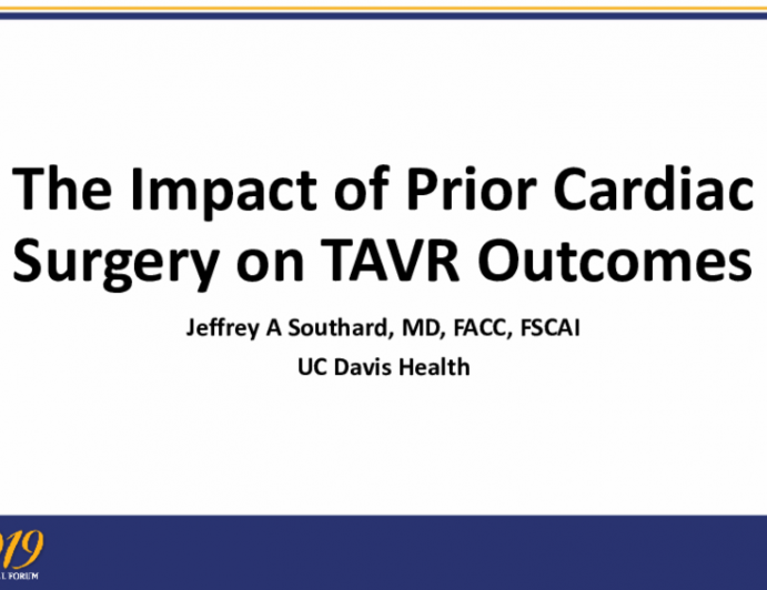 The Impact of Prior Cardiac Surgery on TAVR Outcomes