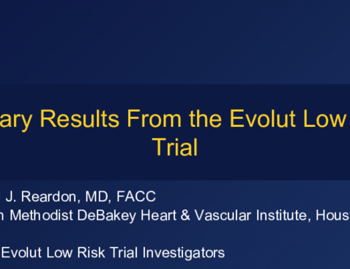Primary Results From the Evolut Low Risk Trial