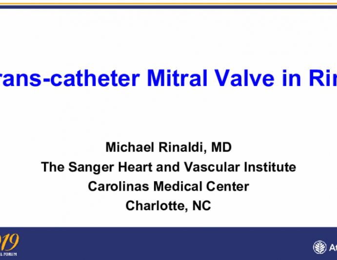 Trans-catheter Mitral Valve in Ring