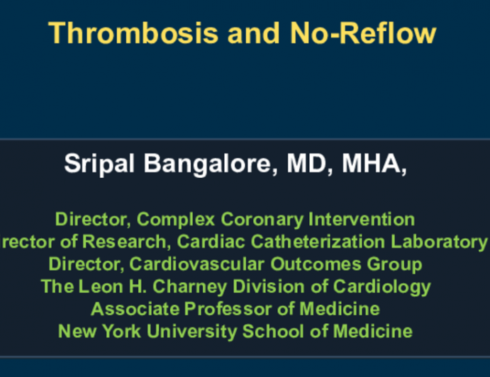 Thrombosis and No-Reflow