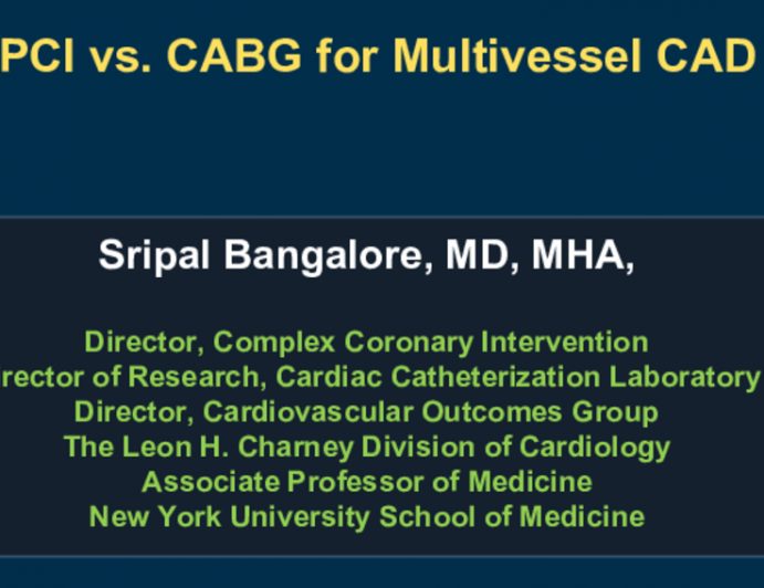 PCI vs. CABG for Multivessel CAD