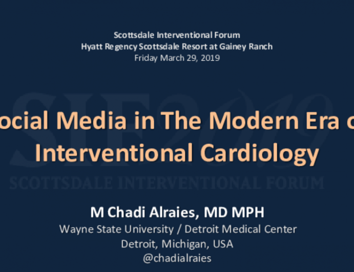 Social Media in The Modern Era of Interventional Cardiology 