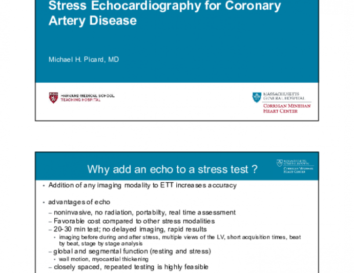 Stress Echocardiography for Coronary Artery Disease