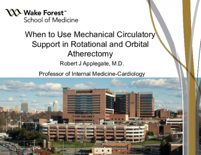 When to Use Mechanical Circulatory Support in Rotational and Orbital Atherectomy