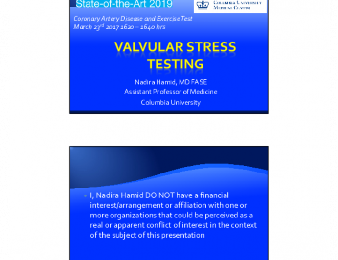 Valvular Stress Testing