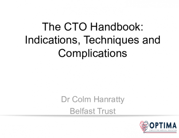 The CTO Handbook: Indications, Techniques And Complications | Tctmd.com