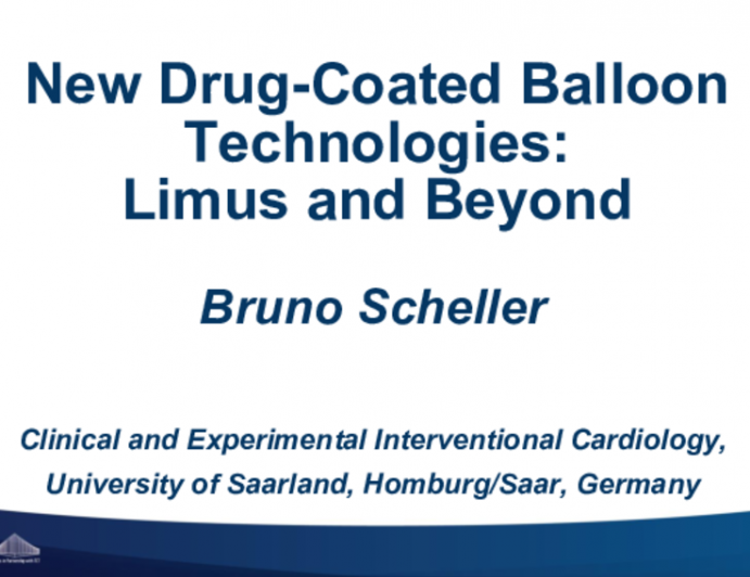New Drug-Coated Balloon Technologies: Limus and Beyond