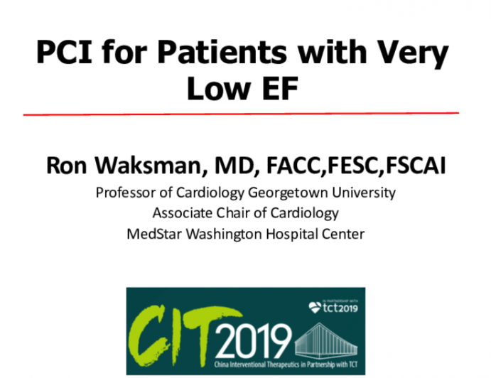 PCI for Patients with Very Low EF