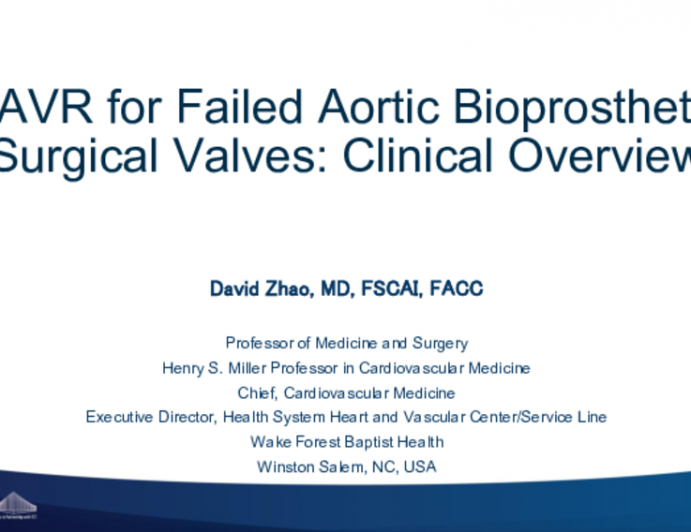 TAVR for Failed Aortic Bioprosthetic Surgical Valves: Clinical Overview
