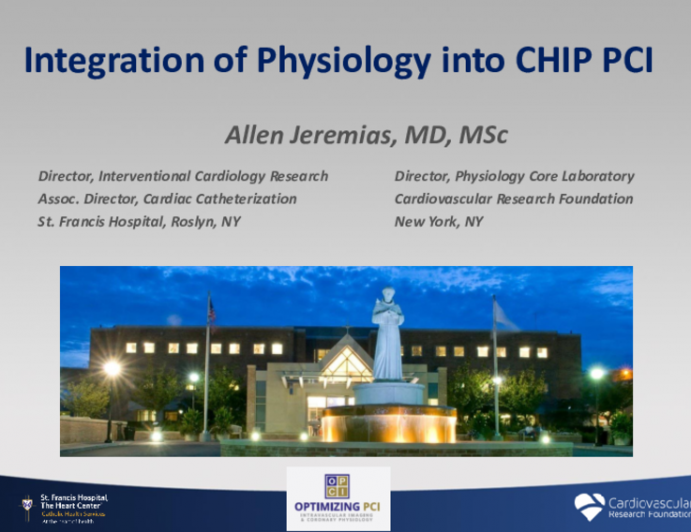 Integration of Physiology into CHIP PCI 