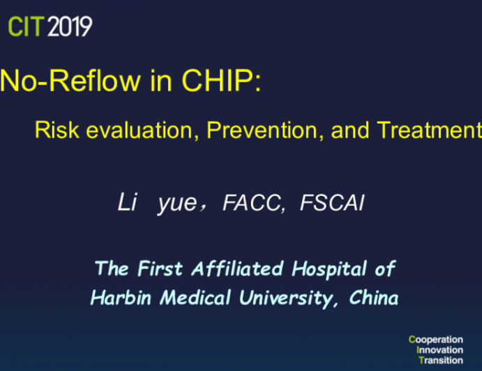 No-Reflow in CHIP: Risk evaluation, Prevention, and Treatment