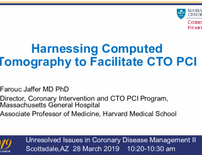 Harnessing Computed Tomography to Facilitate CTO PCI