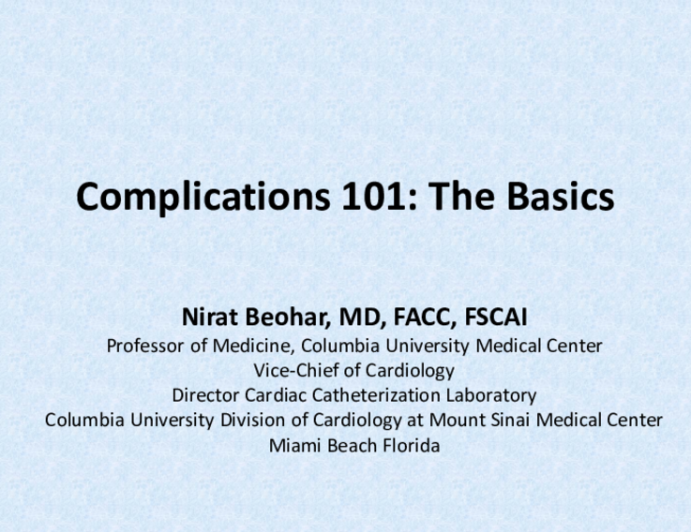 Complications 101: The Basics