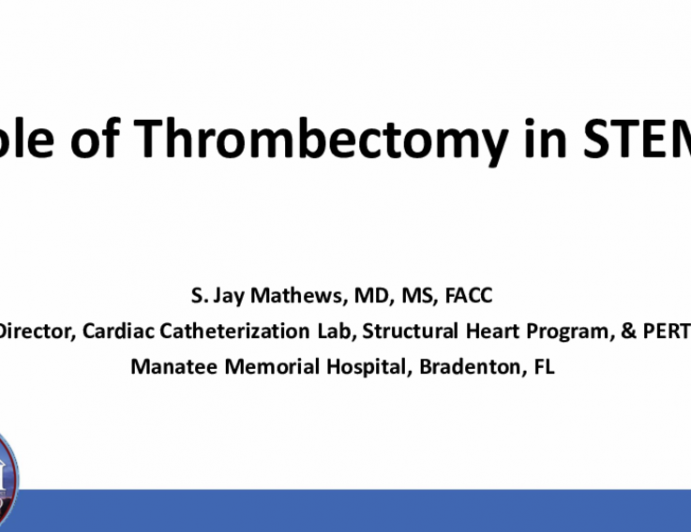 Role of Thrombectomy in STEMI