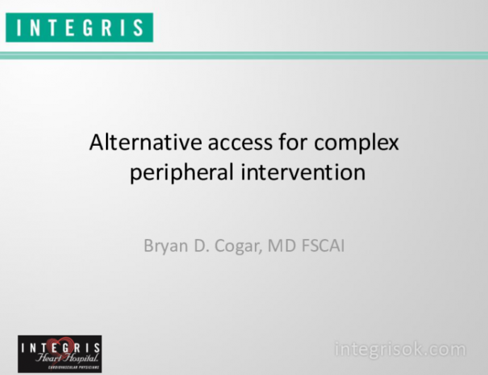 Alternative access for complex peripheral intervention