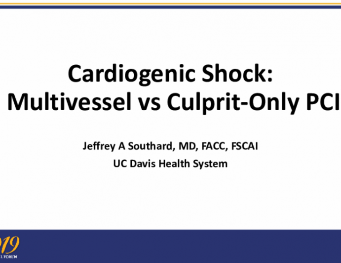 Cardiogenic Shock: Multivessel vs Culprit-Only PCI