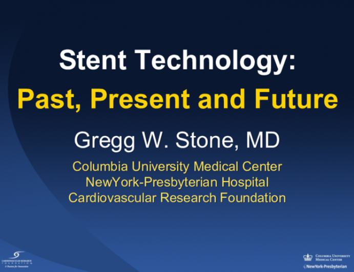 Stent Technology:Past, Present and Future