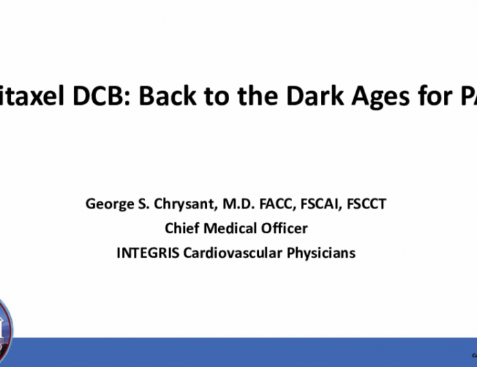Paclitaxel DCB: Back to the Dark Ages for PAD?
