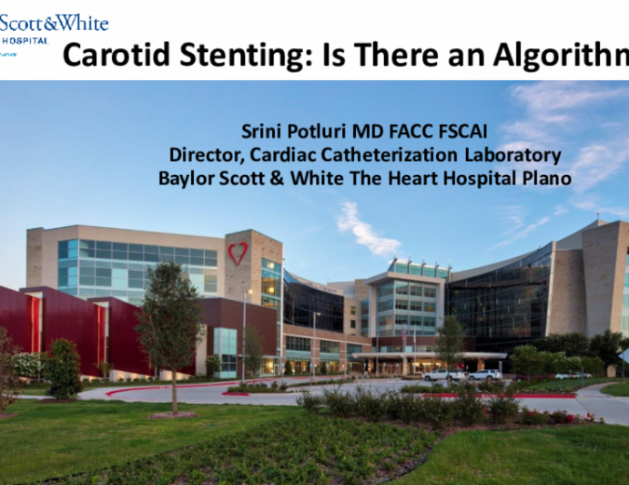 Carotid Stenting: Is There an Algorithm