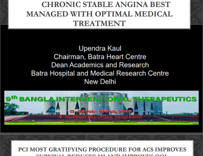 Chronic Stable Angina Best Managed With Optimal Medical Treatment