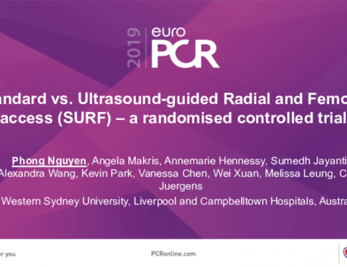Standard vs. Ultrasound-guided Radial and Femoral access (SURF) – a randomised controlled trial