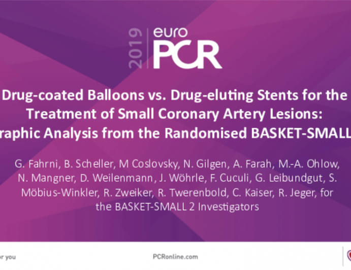 Drug-coated Balloons vs. Drug-eluting Stents for theTreatment of Small Coronary Artery Lesions:Angiographic Analysis from the Randomised BASKET-SMALL 2 Trial