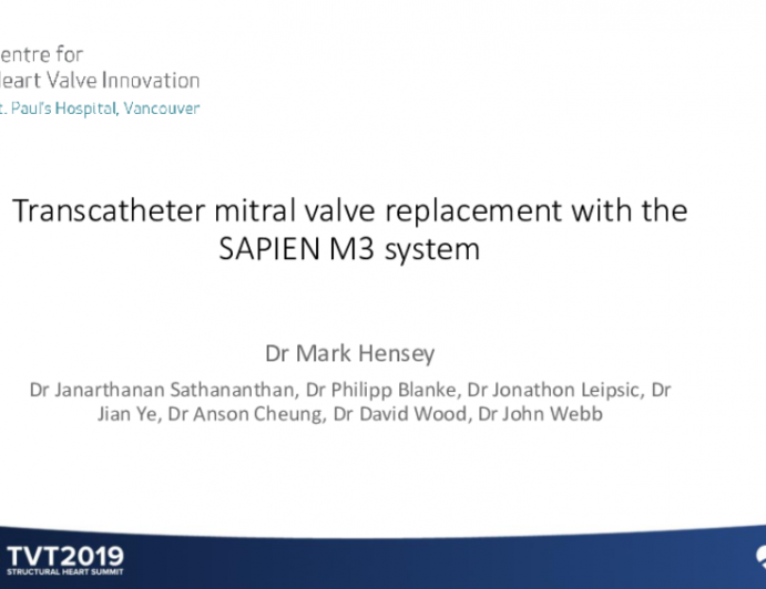 Transcatheter Mitral Valve Replacement With the SAPIEN M3 system