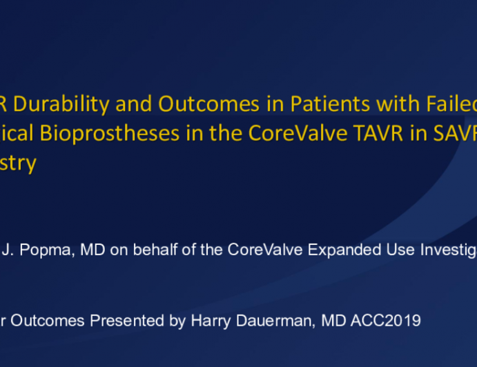 Updates From the CoreValve and EVOLUT R Aortic VIV Registries