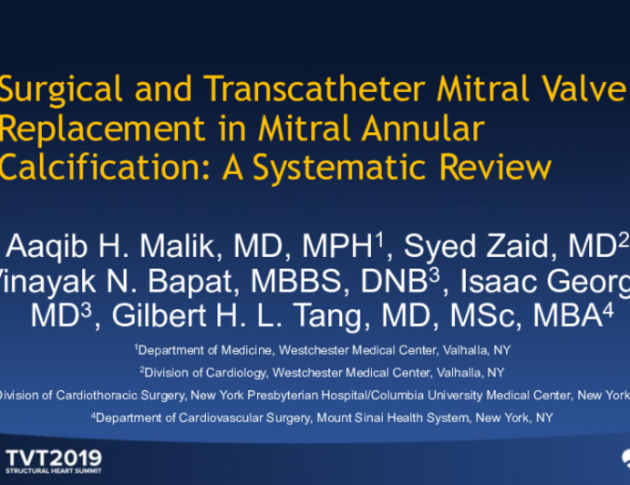 Surgical and Transcatheter Mitral Valve Replacement in Mitral Annular Calcification: A Systematic Review