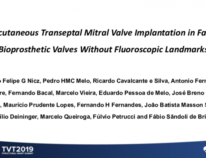 Percutaneous Transeptal Mitral Valve Implantation in Failed Bioprosthetic Valves Without Fluoroscopic Landmarks