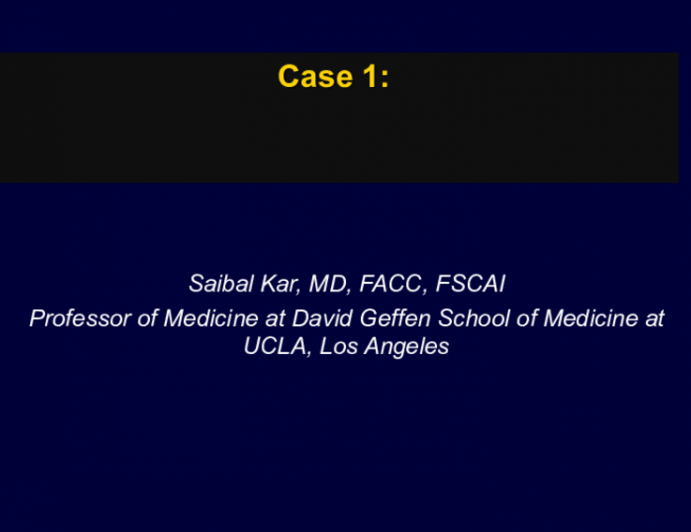 Case Presentation and Clinical Device Discussion