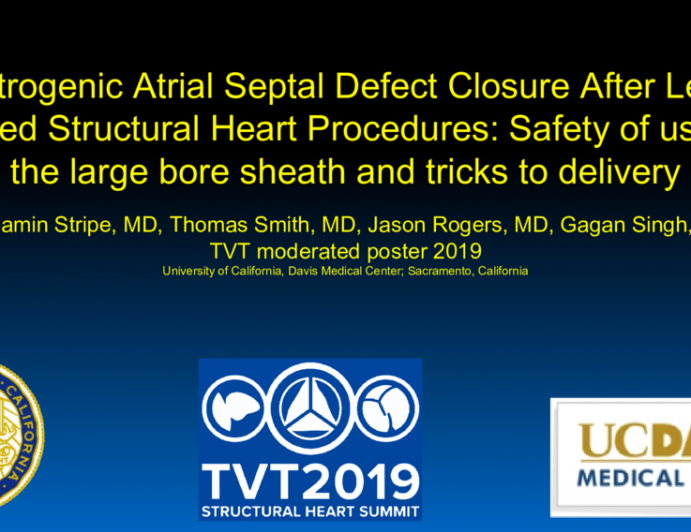 Iatrogenic Atrial Septal Defect Closure After Left-Sided Structural Heart Procedures: Safety of Using the Large-Bore Sheath and Tricks to Delivery