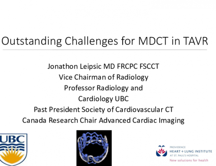 Plenary Lecture: Are There Still Imaging Challenges for TAVR?