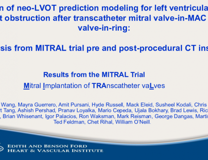Validation of Neo-LVOT Prediction Modeling for Left Ventricular Outflow Tract Obstruction After Transcatheter Mitral Valve-in-MAC and Valve-in-Ring: Analysis From MITRAL Trial Pre- and Post-Procedural CT Insights