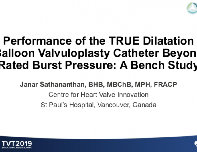 Performance of the TRUE Dilatation Balloon Valvuloplasty Catheter Beyond Rated Burst Pressure: A Bench Study