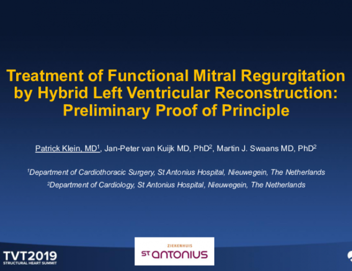 Treatment of Functional Mitral Regurgitation by Hybrid Left Ventricular Reconstruction: Preliminary Proof of Principle