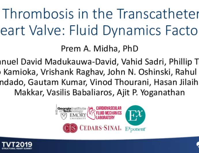 Thrombosis in the Transcatheter Heart Valve: Fluid Dynamics Factors
