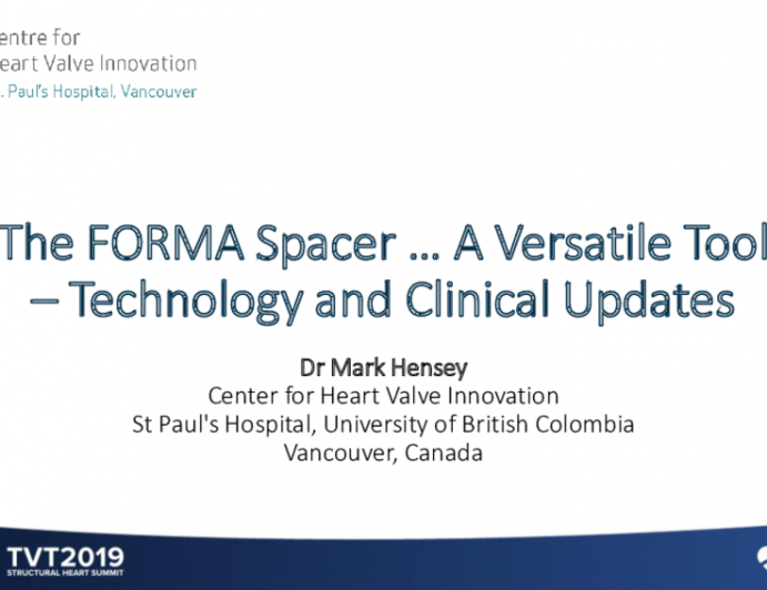 The FORMA Spacer… A Versatile Tool – Technology and Clinical Updates (EFS)