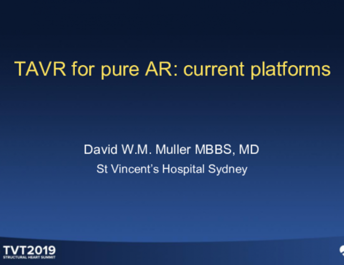 Treating AR With Current Transcatheter Valve Platforms