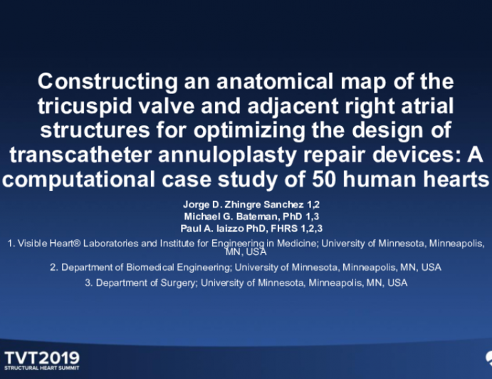 Constructing an Anatomical Map of the Tricuspid Valve and Adjacent Right Atrial Structures for Optimizing the Design of Transcatheter Annuloplasty Repair Devices: A Computational Case Study of 50 Human Hearts