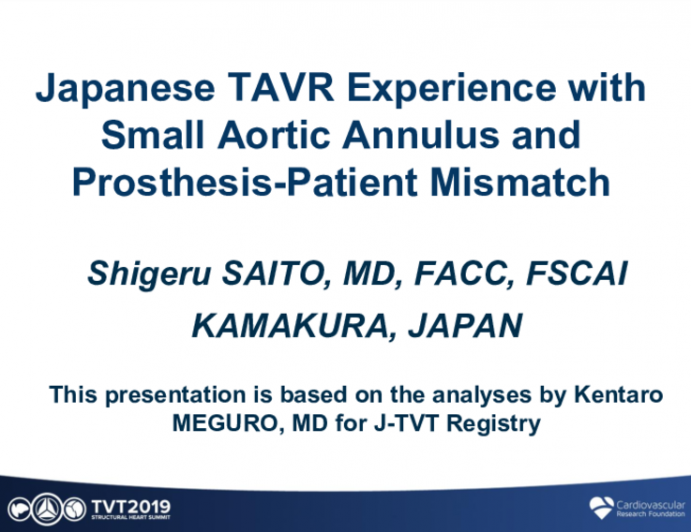 The Japanese TAVR Experience With Small Aortic Annulus and Patient-Prosthesis Mismatch